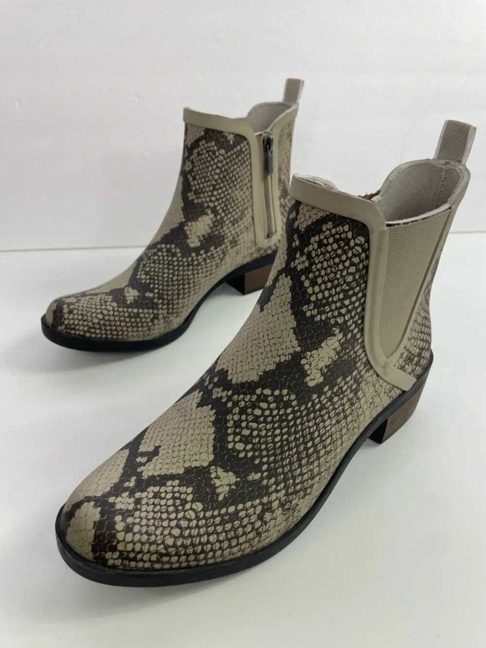 Lucky Brand Basel H2O Snake Print Chelsea Rain Boots‎